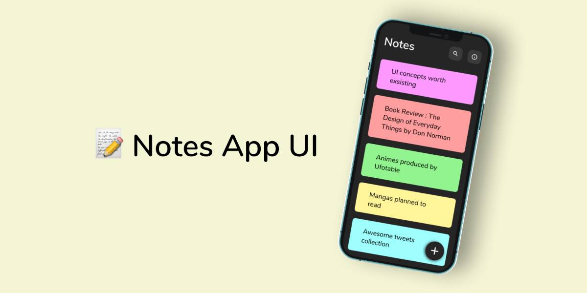 Notes App UI Figma Template