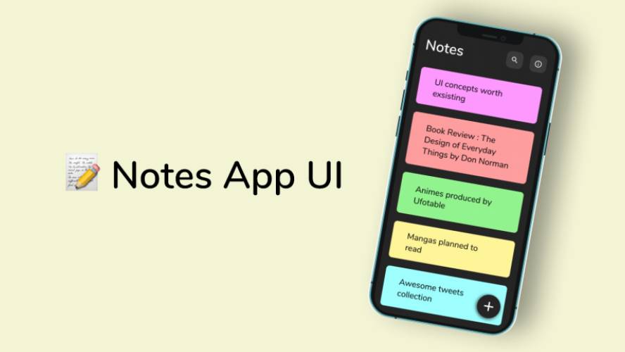 Notes App UI Figma Template