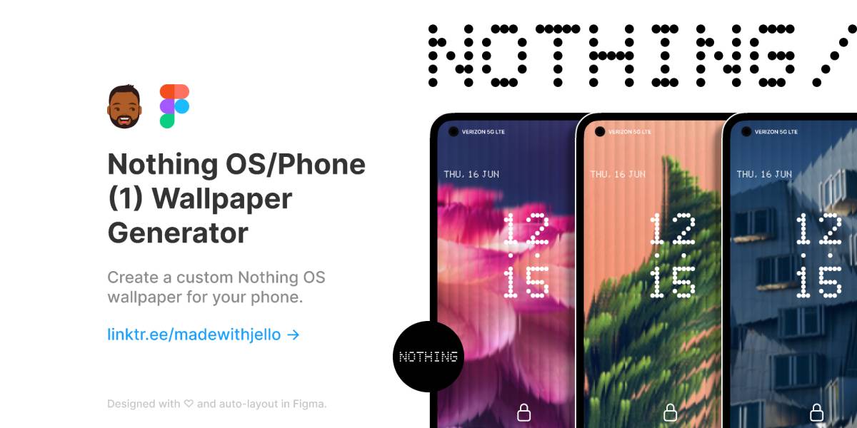 Nothing OS/Phone (1) Wallpaper Generator Figma Ui Kit