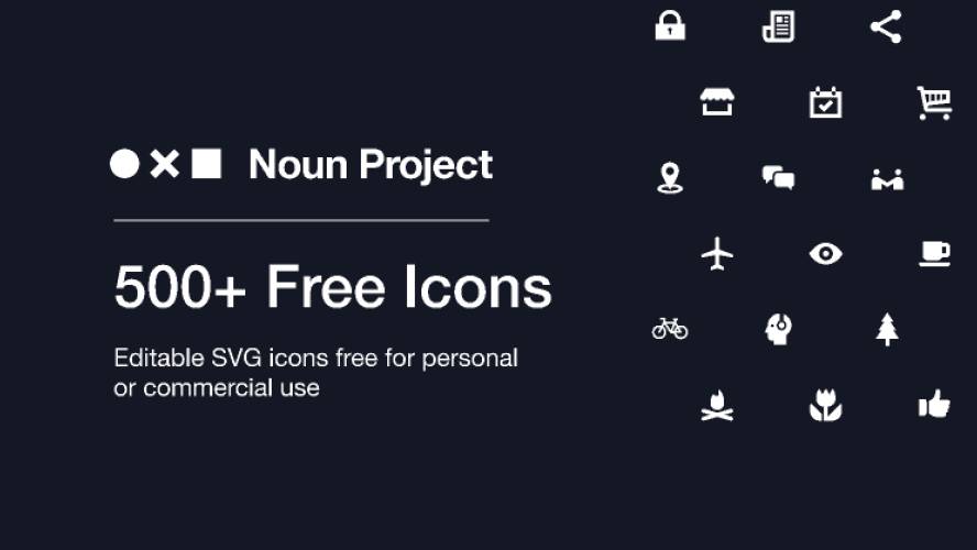 Noun Project 500+ Free Icons Figma Resource