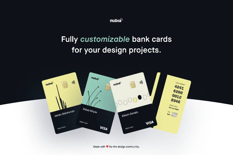 Nubia Bank Card Free Figma Ui kit