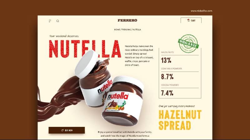 Nutella - a Product Details Screen Figma Template