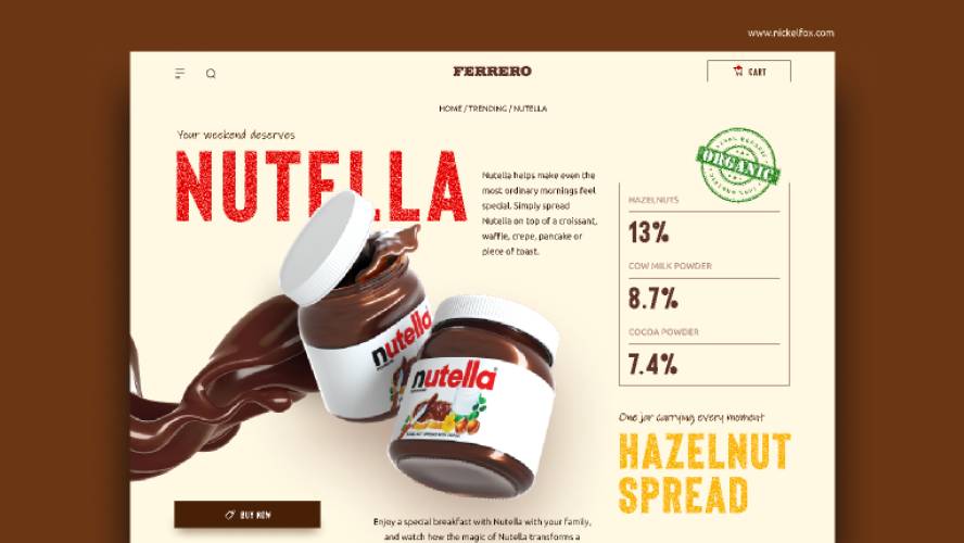 Nutella - a Product Details Screen Figma Template