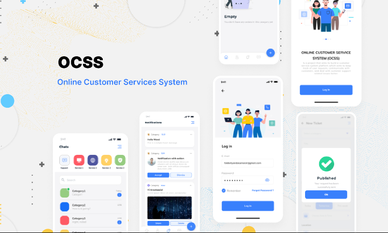 OCSS Online Customer Services System Figma Mobile Template