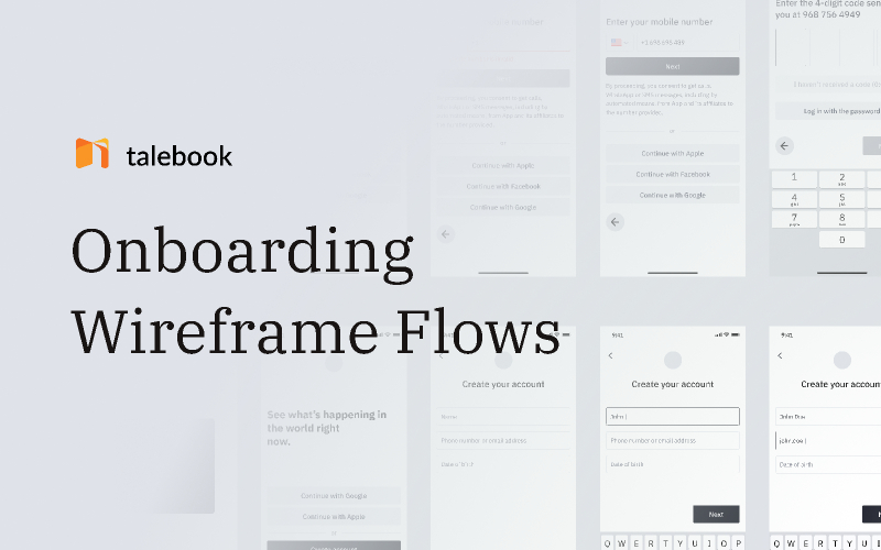 Onboarding Wireframe Flows Figma Free Template