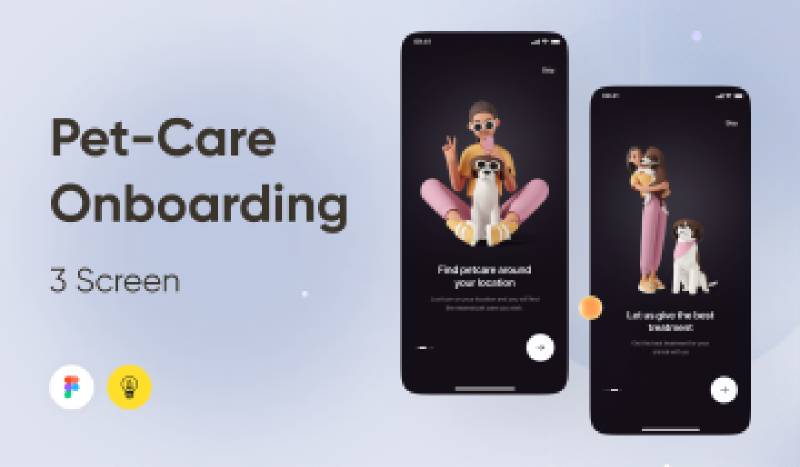 Onboardings - Pet Care App Figma Mobile Template