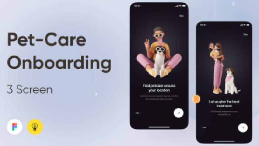 Onboardings - Pet Care App Figma Mobile Template