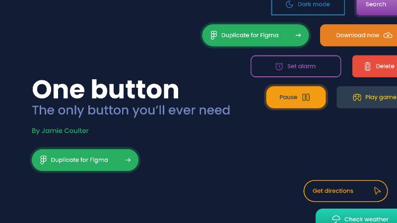 One button - The only button you'll ever need Figma Ui Kit