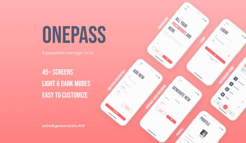 OnePass A password manager UI Kit