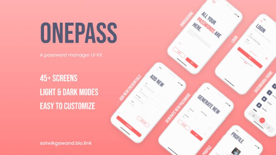 OnePass A password manager UI Kit
