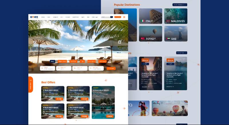 OnexTour Website Figma Travel Template