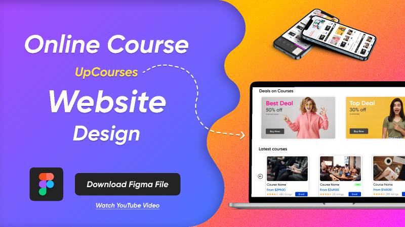 Online Course Website design Figma Template