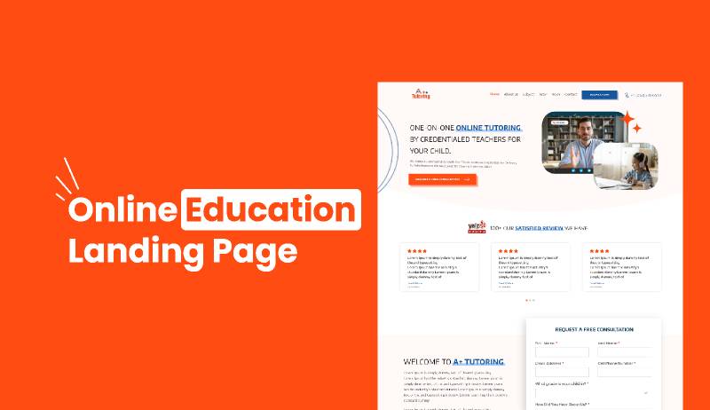 Online Education Landing Page Figma Template