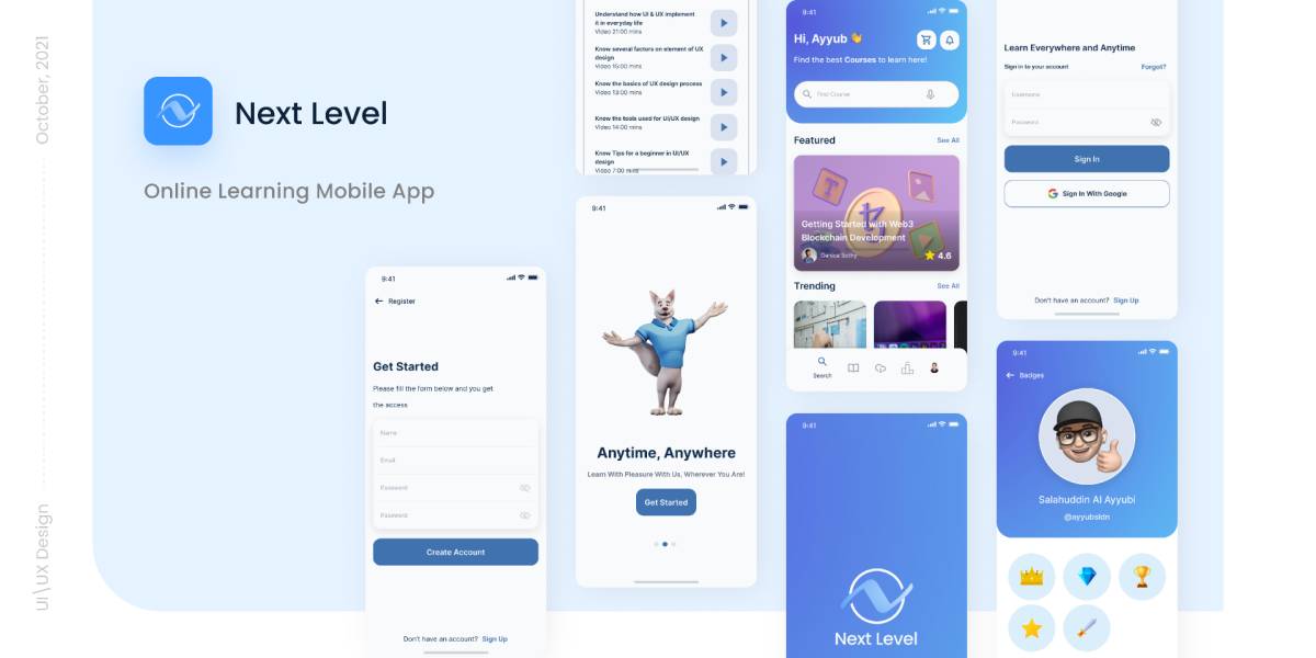 Online Learning Mobile App Figma Template