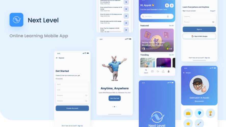Online Learning Mobile App Figma Template
