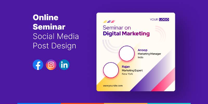 Online Seminar Social Media Post Design Figma Template