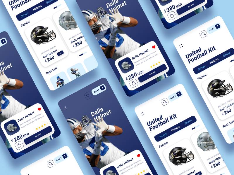 Online Sport Shop - Free Figma Mobile Template