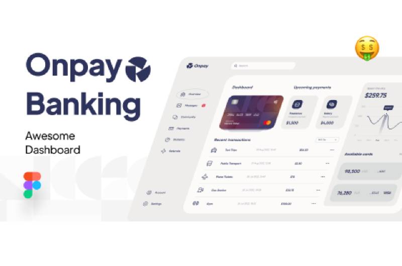 OnPay Banking Dashoard Figma Website Template