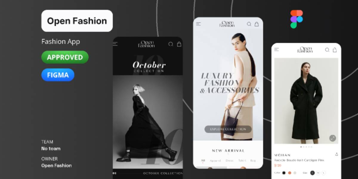 Open Fashion Figma Fashion Mobile App