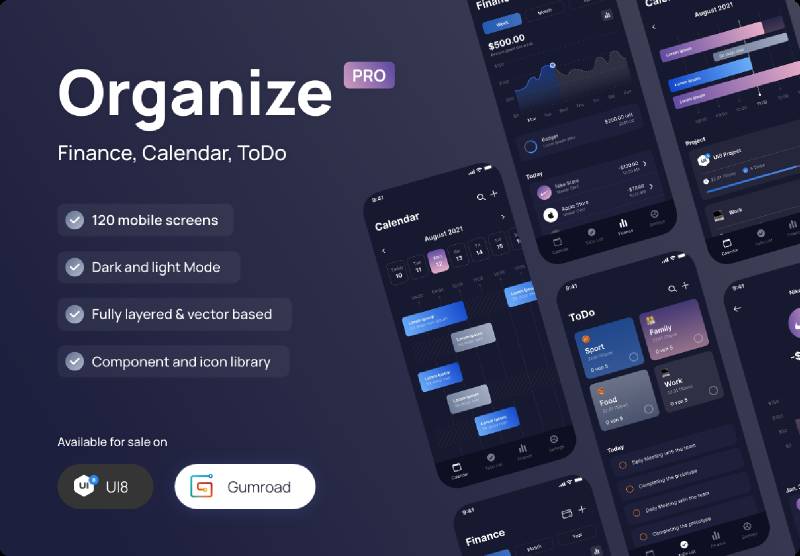 Organize Pro - Demo Figma Template