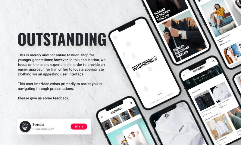 Outstanding Fashion Shop Figma Mobile Template