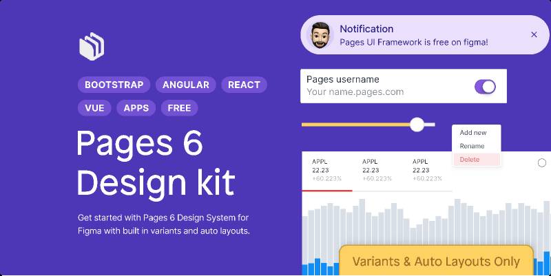 Pages UI/UX Design Component