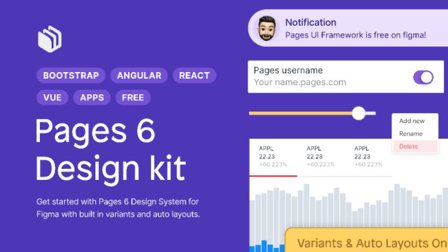 Pages UI/UX Design Component