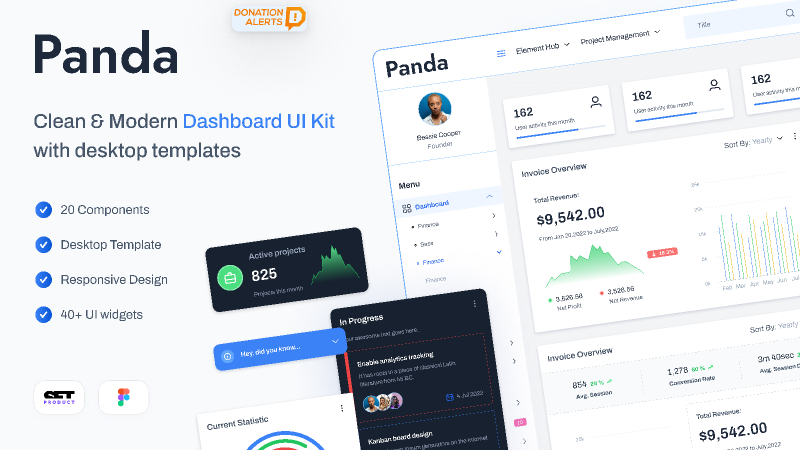 Panda Design System with dashboard template