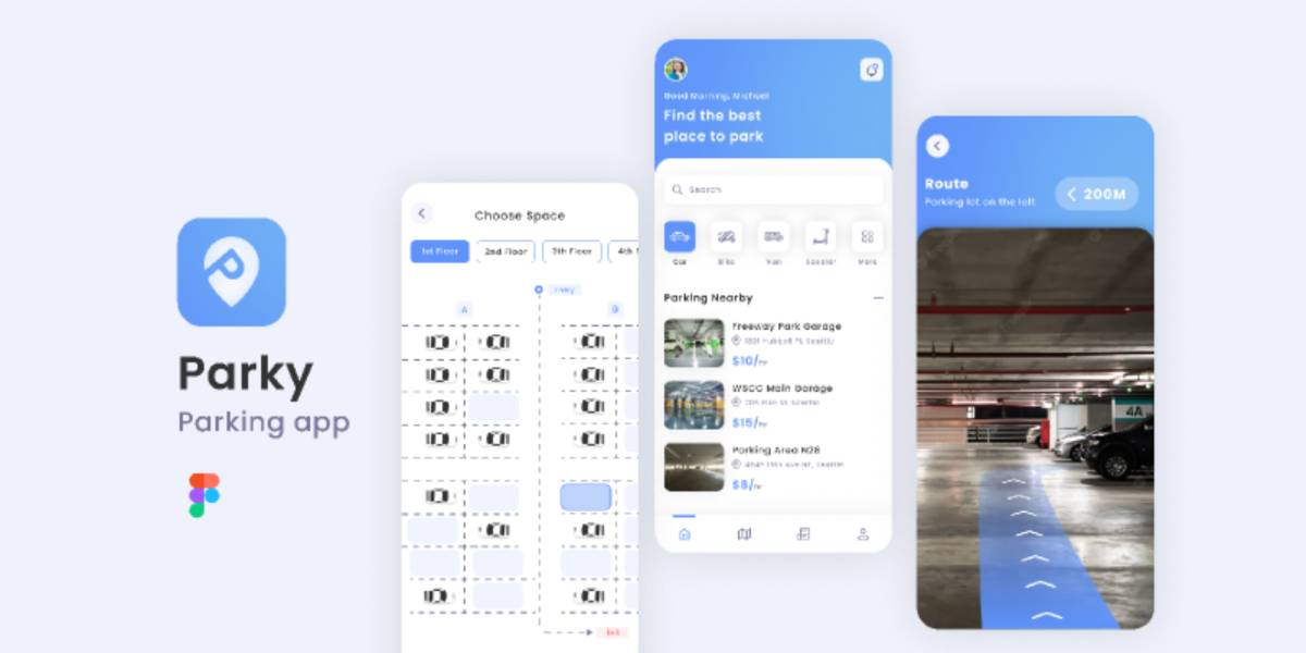 Parking Mobile App Figma Template