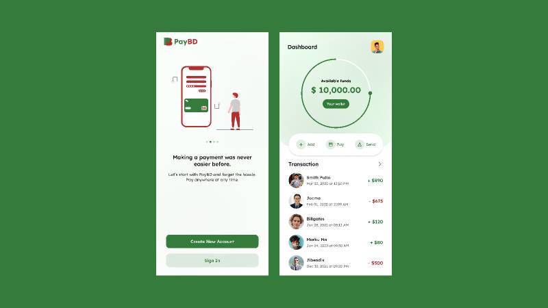PayBD Figma App Concept