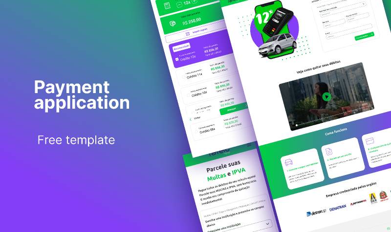 Payment app figma website template