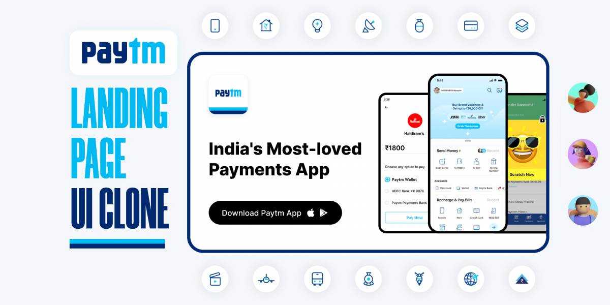 Paytm Landing Page UI Clone Figma Template