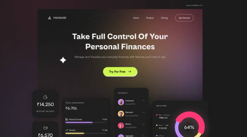 Personal Finance Figma Website Template