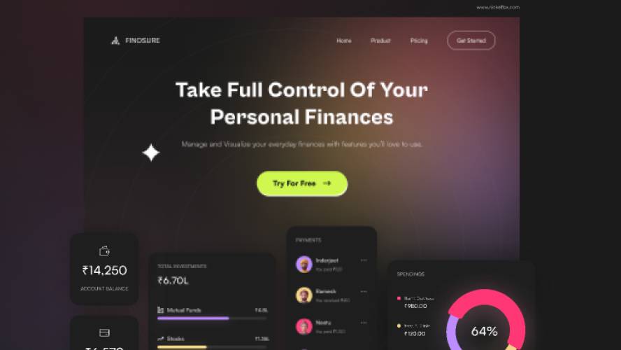 Personal Finance Figma Website Template