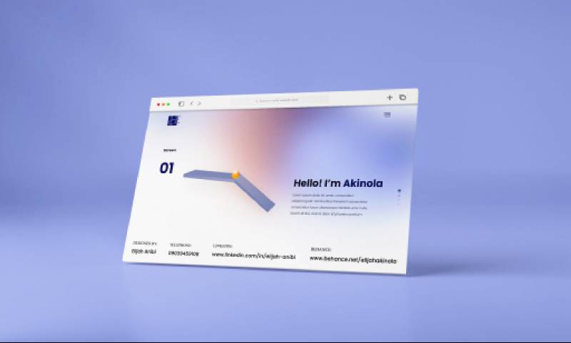 Personal Portfolio Animations Figma Website Template