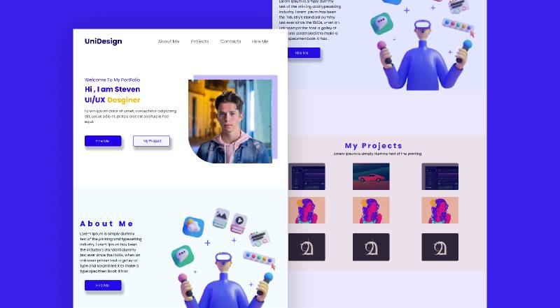 Personal PortFolio Of Web Development Figma Website Template