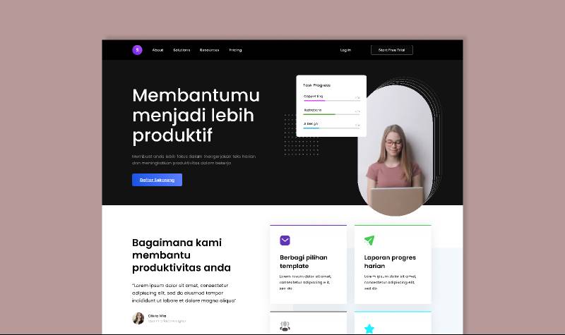 Personal profile figma website template