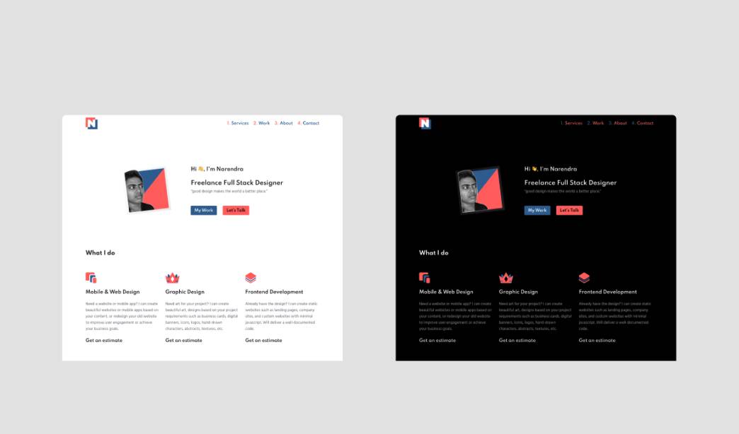 Personal Website Design Figma Template