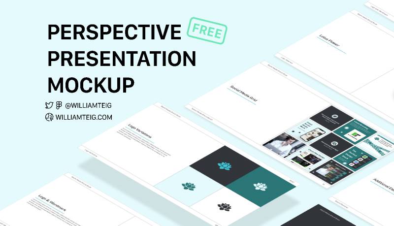 Perspective Presentation Mockup Figma Resource