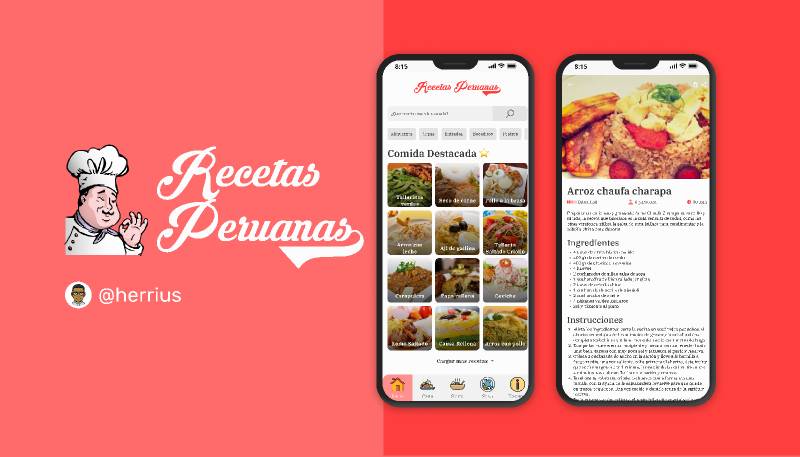 Peruvian food recipe figma template