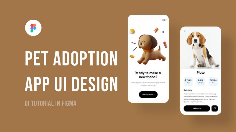 Pet Adoption App Figma Concept Mobile Template