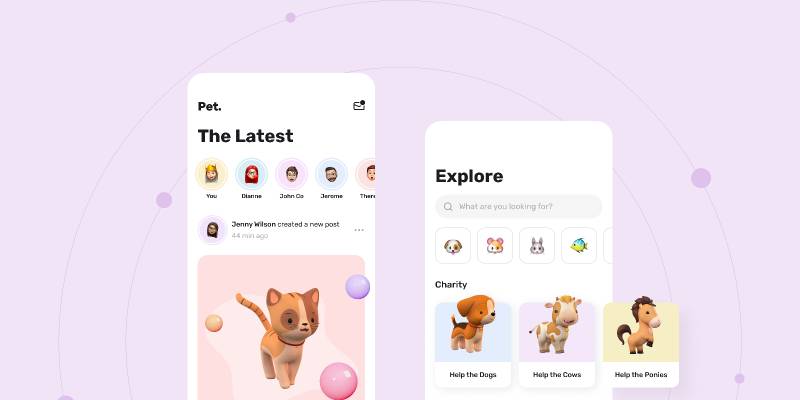 Pet Care Mobile App Figma Template