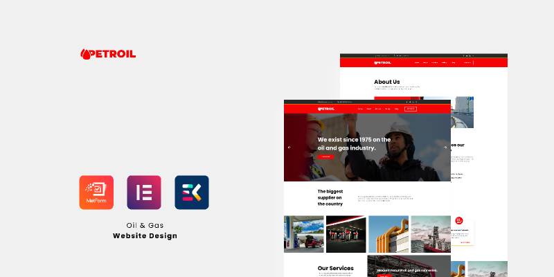 Petroil - Oil & Gas Website Design Figma Template