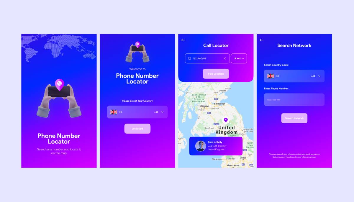 Phone Number Locator Figma UI Kit