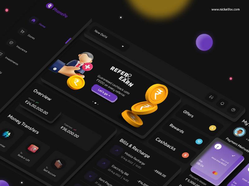 PhonePe Dashboard - FinTech Figma Dashboard Template