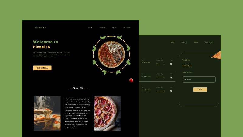 Pizza Figma Website Template