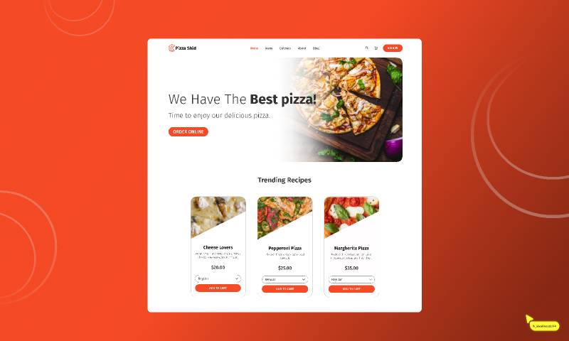 pizza shid landing page