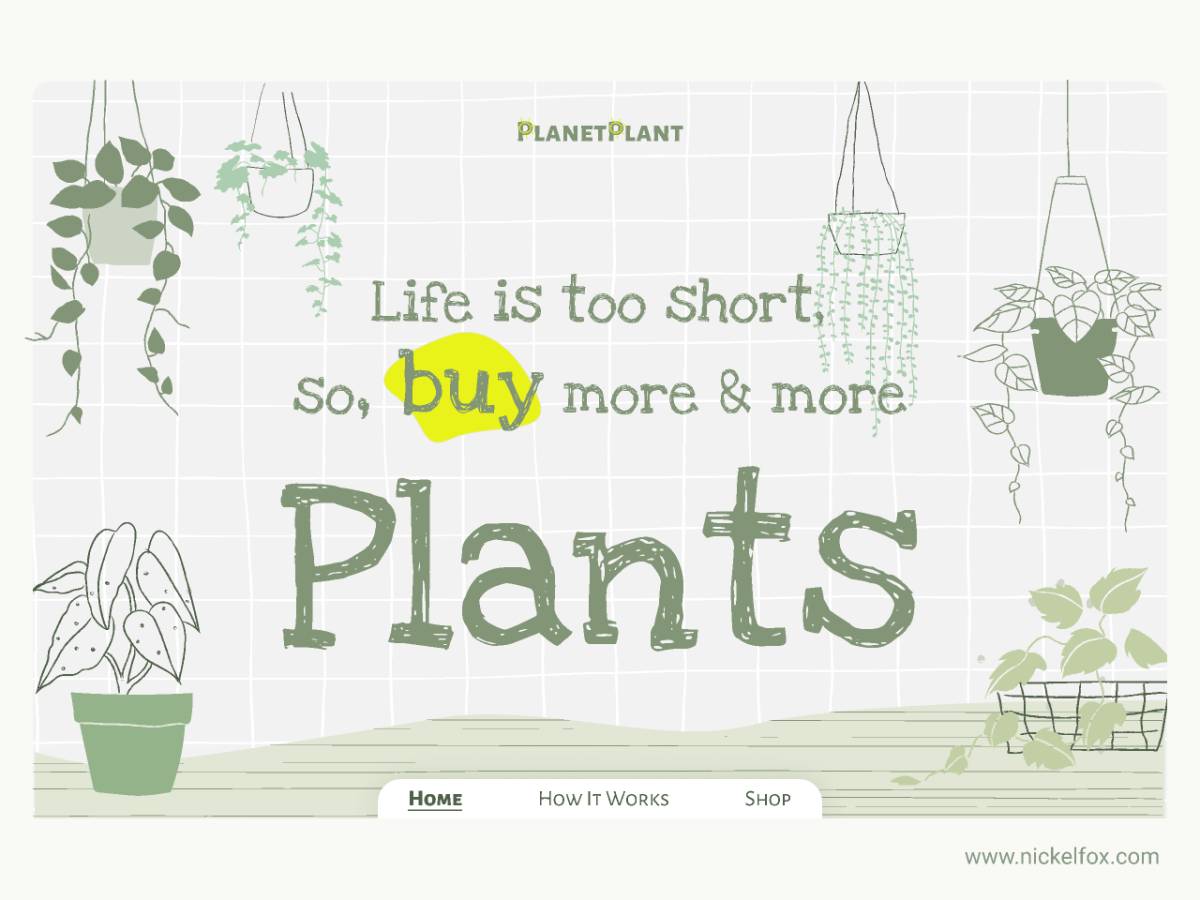Planet Plant Figma Illustration Template