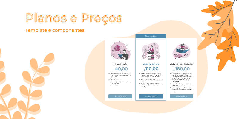 Planos e Preços - Template e componentes Figma