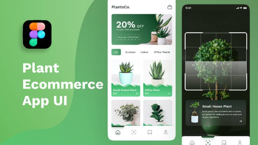Plant Ecommerce App UI Figma Template